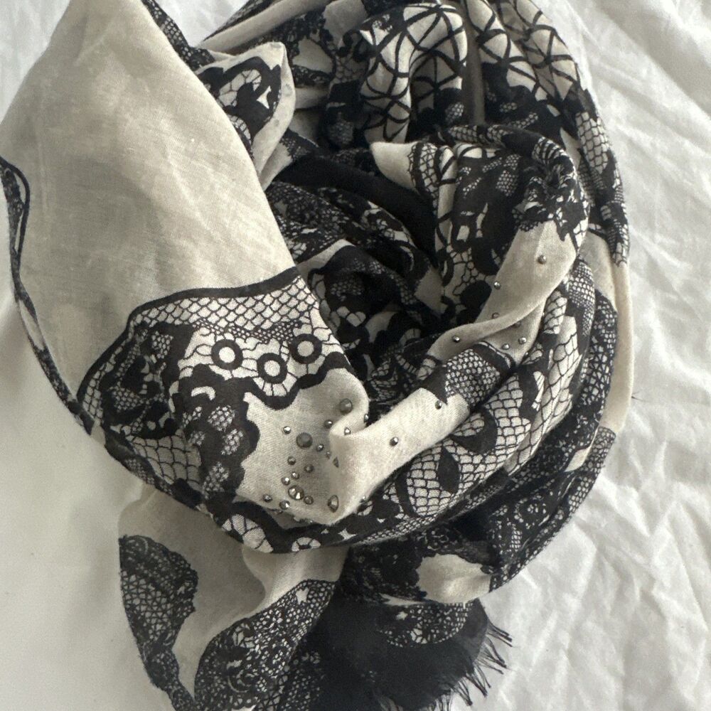 Skull Scarf Square 45" Boho Halloween - Picture 12 of 12